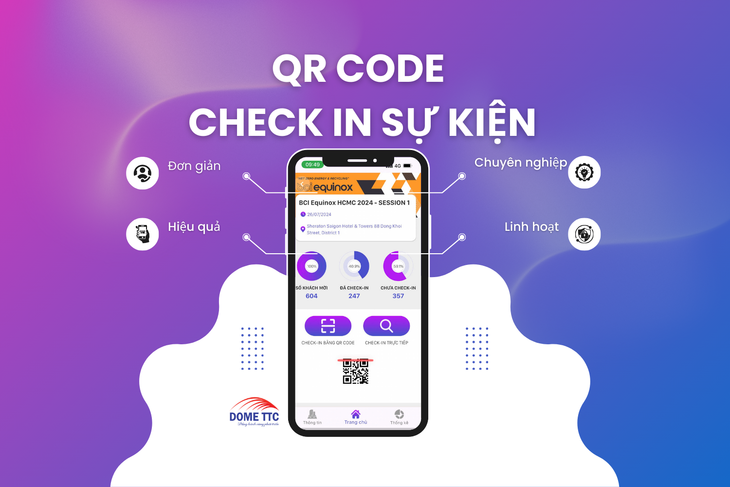 Lợi ích của QR Code Check-in trong sự kiện hiện đại | DOME TTC