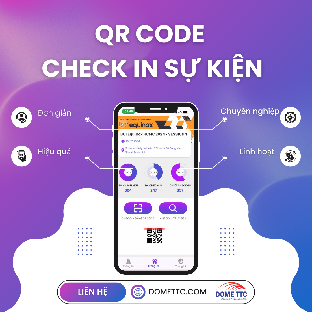 DOME TTC đồng hành cùng SAWACO tại Lễ kỷ niệm 20 năm thành lập – Giải pháp qrcode check in sự kiện chuyên nghiệp
