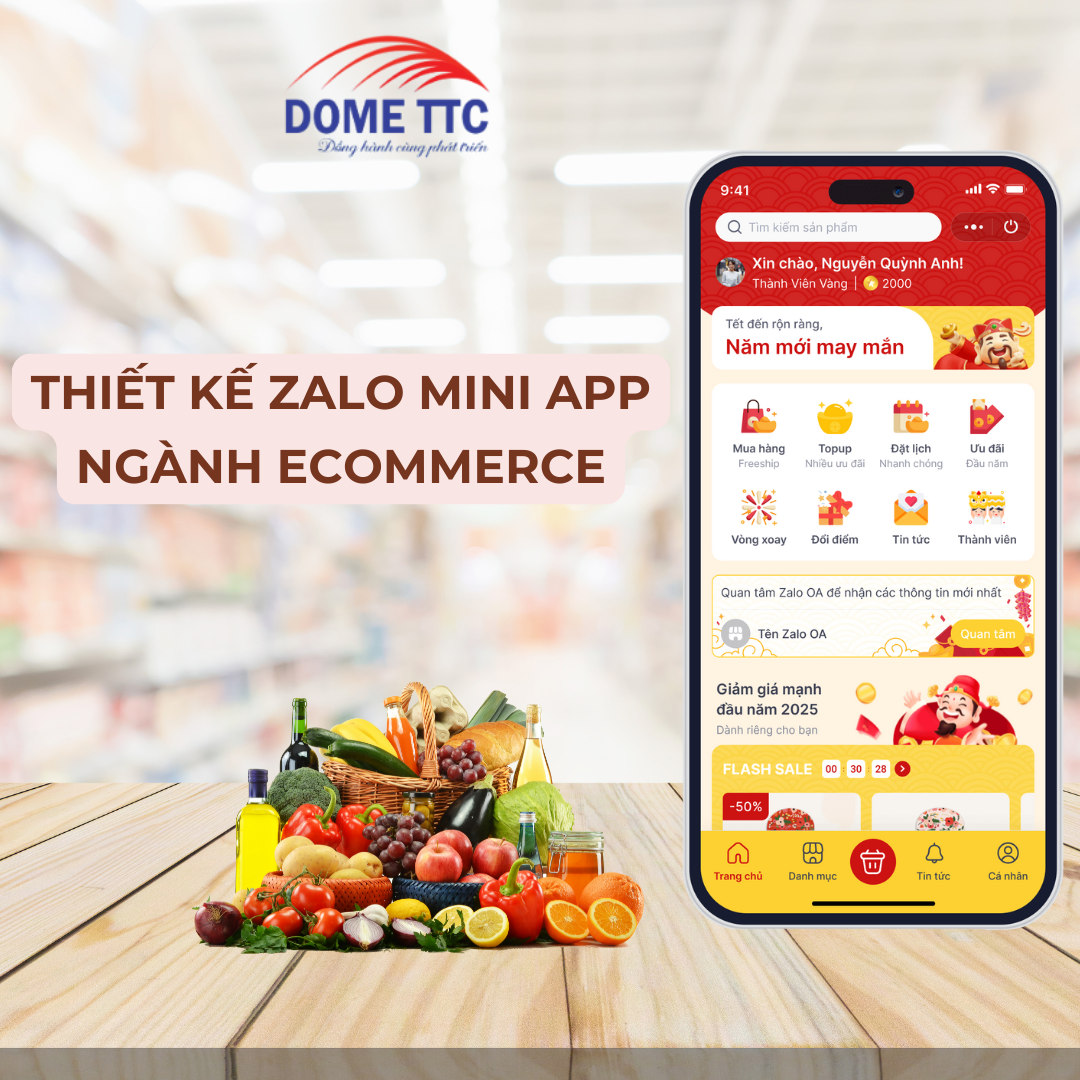 Dịch vụ thiết kế Zalo Mini App ngành Ecommerce