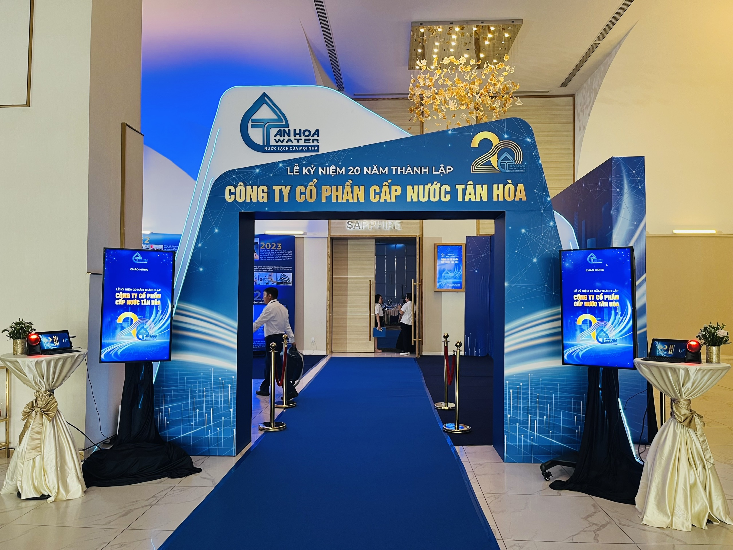 DomeTTC cung cấp giải pháp check in sự kiện tại Lễ kỷ niệm 20 năm thành lập Công ty Cổ Phần Cấp nước Tân Hòa