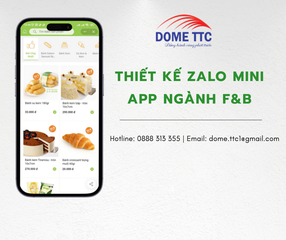 Thiết kế Zalo Mini App ngành F&B: Giải pháp số hóa trải nghiệm khách hàng