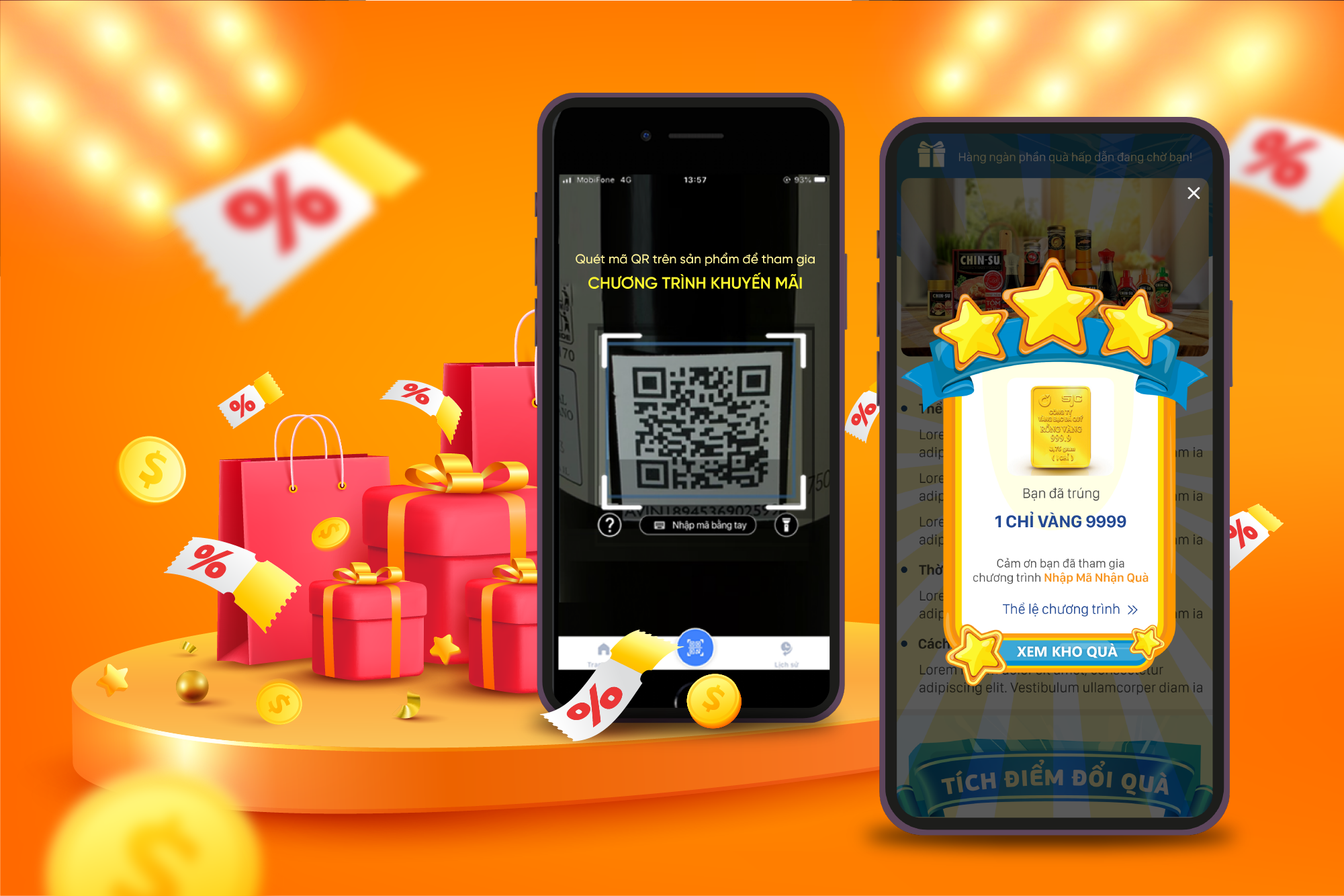 Quy trình kịch bản quét mã Qrcode nhận quà